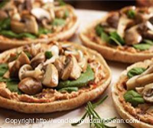 Mushroom & Spinach Pizzas